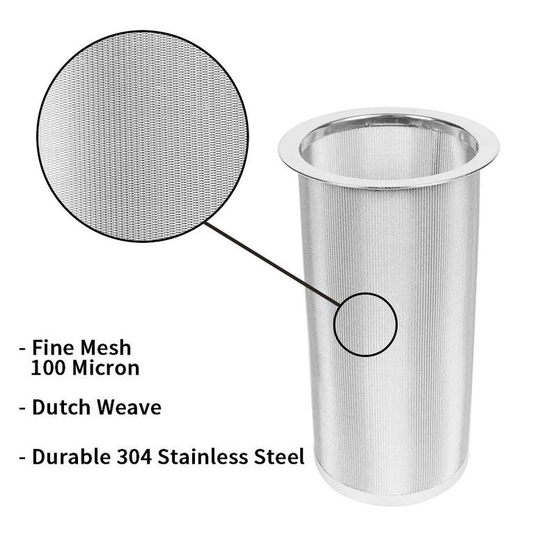 UPTRUST Cold Brew Coffee Maker Filter for 1Quart/32ounce Wide Mouth Mason Jar-Iced Coffee&Tea&Fruit Maker-Food grade 304 Stainless Steel coffee Filter-Free silicone seal gasket&Coffee Scoop.(Jar NOT Included) - Image 3